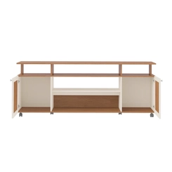 Rack para TV até 75 Polegadas Artely 2 portas 4698 Cinamomo/Off White