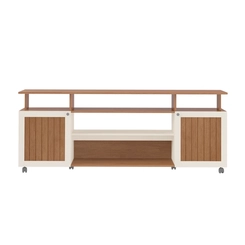 Rack para TV até 75 Polegadas Artely 2 portas 4698 Cinamomo/Off White