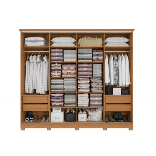 Guarda-Roupa 4 Portas Kappesberg CB01N565-CNMC Canela/Macadâmia SE