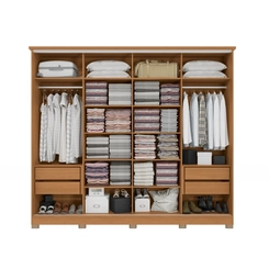 Guarda-Roupa 4 Portas Kappesberg CB03N565-CNMC Canela/Macadâmia SE