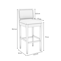 Banqueta Kappesberg  Estofada 1BMM005CA-A052B Fendi SE