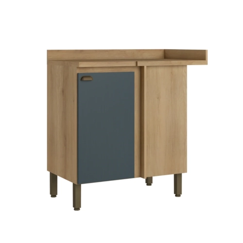 Balcão 94CM THB 1 Porta Finesse CF217 Capuccino/Azul SE