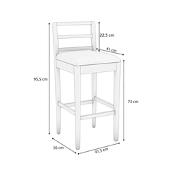 Banqueta Kappesberg Estofada 1BMM006CA-A058 Bege SE