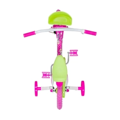 Bicicleta Aro 12 Track Arco-Íris VP Branco/Verde Limão