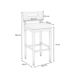 Banqueta Kappesberg Estofada 1BMM007CA-A058 Bege SE