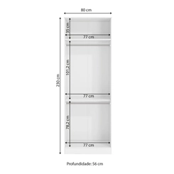 Guarda-Roupa 2 Portas Kappesberg Modulado N555 Branco SE