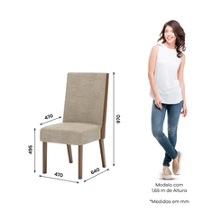 Cadeira Henn Anne PAR S33-535 Nature Corano Caramelo/Creme
