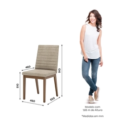 Cadeira Henn Elena PAR S40-538 Nature Creme SE