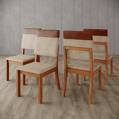 Cadeira Henn Milla Plus 4 Unidades S38-535 Nature Corano Caramelo/Creme SE