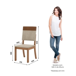 Cadeira Henn Milla Plus 4 Unidades S38-535 Nature Corano Caramelo/Creme SE