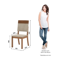 Cadeira Henn Milla Plus PAR S37-535 Nature Corano Caramelo/Creme SE