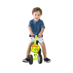 Bicicleta Aro 6 TK3 Track Equilíbrio Infantil Kit Kat Amarelo Neon