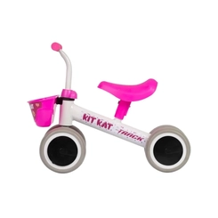 Bicicleta Aro 6 TK3 Track Equilíbrio Infantil Kit Kat Branco/Rosa