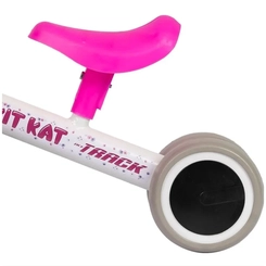 Bicicleta Aro 6 TK3 Track Equilíbrio Infantil Kit Kat Branco/Rosa