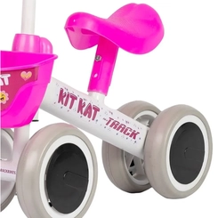 Bicicleta Aro 6 TK3 Track Equilíbrio Infantil Kit Kat Branco/Rosa