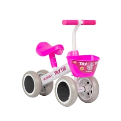 Bicicleta Aro 6 Equilíbrio Infantil Track TK3 Kit Kat Branco/Rosa