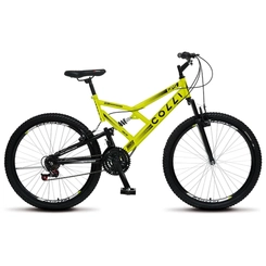 Bicicleta Aro 26 Colli GPS Dupla Suspensão Amarelo Neon