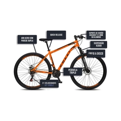 Bicicleta Aro 29 Colli Athena Shimano Laranja Neon