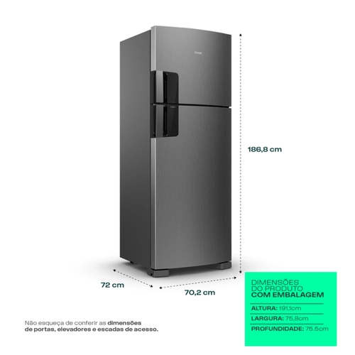 Geladeira 2 Portas Frost Free 455L Consul CRM53MKANA Inox
