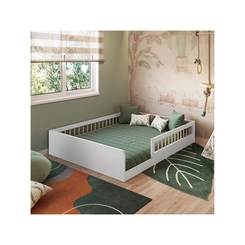 Cama Casal Completa Móveis Montessoriana AFT016 Branca SE