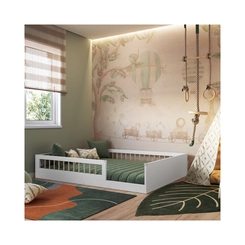 Cama Casal Completa Móveis Montessoriana AFT016 Branca SE