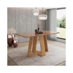 Mesa de Jantar com 6 Lugares Henn Lins 80x160x90cm SC132-128 Nature SE