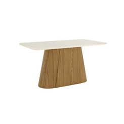 Mesa de Jantar com 6 Lugares Henn Olivia 80x160x90cm SC116-127 Nature/Off White SE