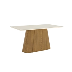 Mesa de Jantar com 6 Lugares Henn Olivia 80x160x90cm SC118-127 Nature/Off White SE