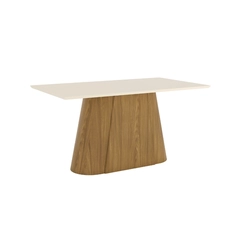 Mesa de Jantar com 6 Lugares Henn Olivia 80x160x90cm SC119-127 Nature/Off White SE