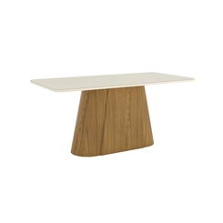 Mesa de Jantar com 6 Lugares Henn Olivia 80x180x90cm SC120-127 Nature/Off White SE