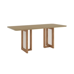 Mesa de Jantar com 6 Lugares Henn Yara 80x200x100cm SC138-128 Nature SE