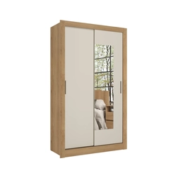 Guarda-Roupa 2 Portas THB City Glass 5915 Capuccino/Off White/Menta SE