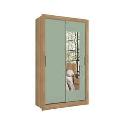 Guarda-Roupa 2 Portas THB City Glass 5915 Capuccino/Off White/Menta SE