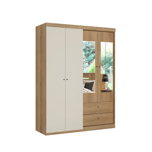 Guarda-Roupa 4 Portas THB Star 5903 Capuccino/Off White SE