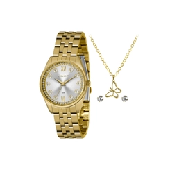 Kit Relógio Feminino Lince LRGJ136L-KZ42N3KX Dourado