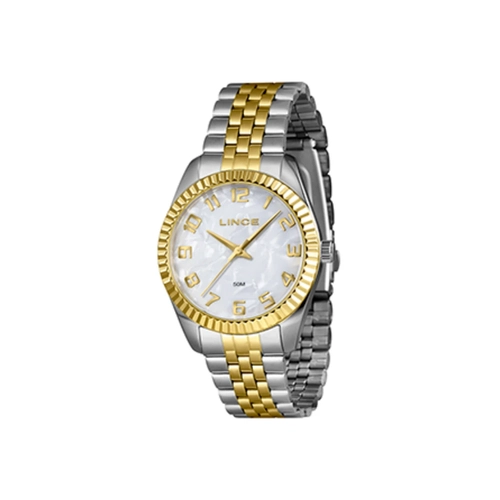 Relógio Lince Lrtj176L36-P2Sk Prata e Dourado
