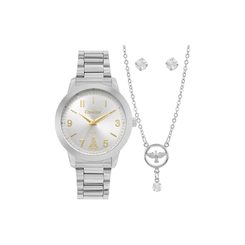 Kit Relógio Feminino Condor Co2035nis/k4k Prata com Acessórios