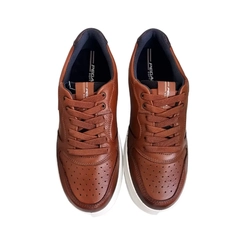 Sapatênis Masculino em Couro Pegada 112304-03 Pinhão Brown