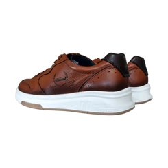 Sapatênis Masculino em Couro Pegada 112304-03 Pinhão Brown