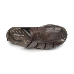 Sandália Masculina em Couro Pegada 132256-03 Anilina Cravo