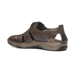 Sandália Masculina em Couro Pegada 132256-03 Anilina Cravo