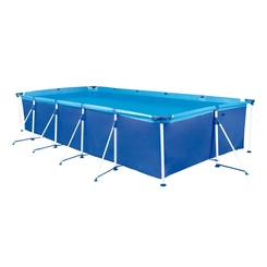 Piscina Retangular 7.600 Litros Estruturada Mor Premium 1026 Azul