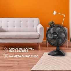 Ventilador de Mesa com 6 Pás 140W Cadence Refresh Turbo VTR410 Preto