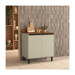 Balcão 80CM Politorno 2 Portas 250001 Verde Oliva SE