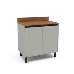 Balcão 80CM Politorno 2 Portas 250001 Verde Oliva SE