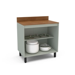 Balcão 80CM Politorno 2 Portas 250001 Verde Oliva SE