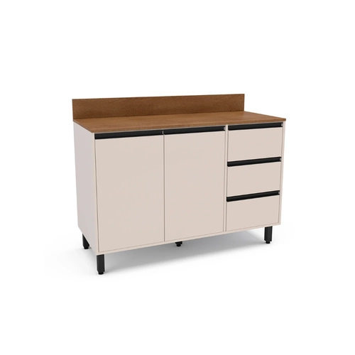 Balcão 120CM Politorno 2 Portas 250002 Creme SE