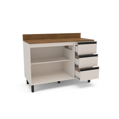 Balcão 120CM Politorno 2 Portas 250002 Creme SE