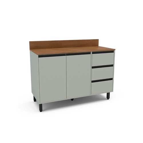 Balcão 120CM Politorno 2 Portas 250002 Verde Oliva SE