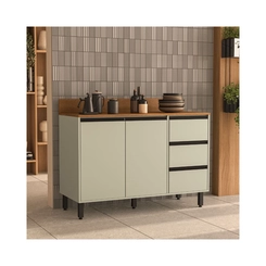 Balcão 120CM Politorno 2 Portas 250002 Verde Oliva SE